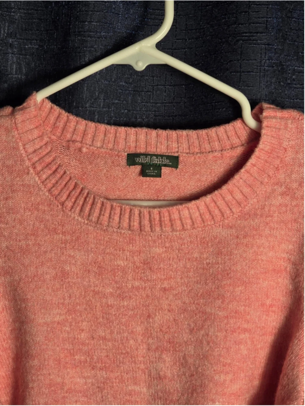 Women's Wild Fable Pink Crew Neck Puff Sleeve Cropped Sweater Size S preppy y2k